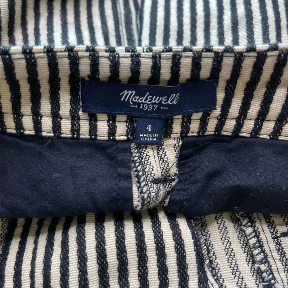 Madewell Ticking Striped Lace Up Baseball Skirt Size 4